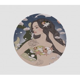 Stickers Sirène - collaboration avec l'illustratrice Aurélia Mahé