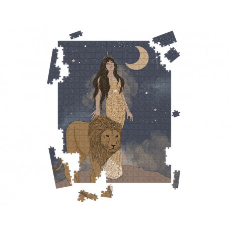Puzzle Astro lion - collaboration avec l'illustratrice Aurélia Mahé