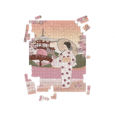 Puzzle Jardin Japon - collaboration avec l'illustratrice Aurélia Mahé