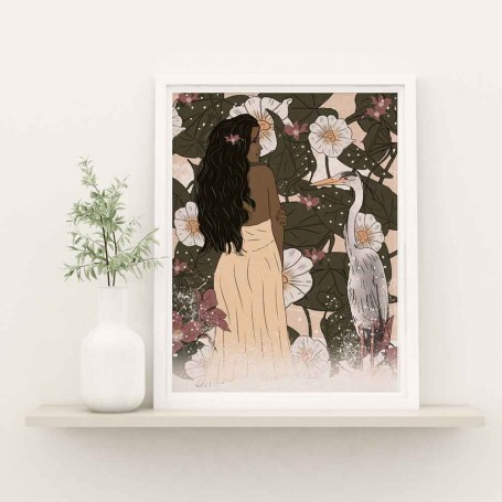 Affiche Vahiné - Collaboration avec l'illustratrice Aurélia Mahé