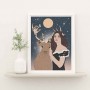 Affiche Cerf femme - Collaboration avec l'illustratrice Aurélia Mahé