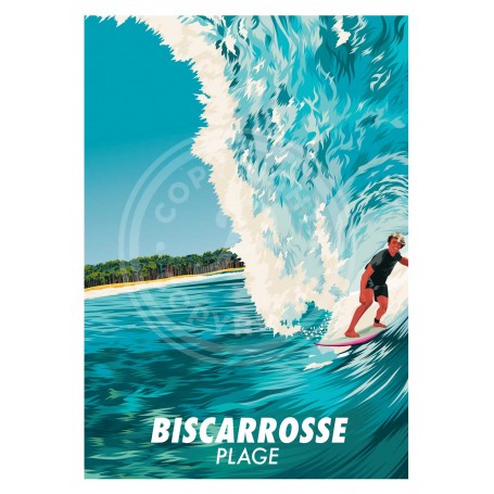 Affiche de Biscarrosse - Plage